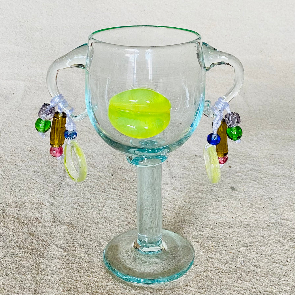 Blown glass - goblet 'Maasai' by Josja