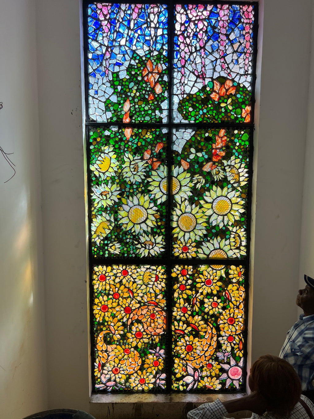 Dalle de Verre 'Karen country flower garden' 8 panels ~ 10m square