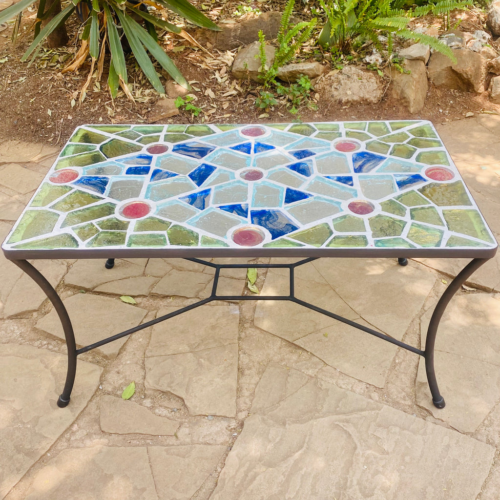 Dalle de Verre coffee table ~ 100 x 60cm rectangle, 50cm high