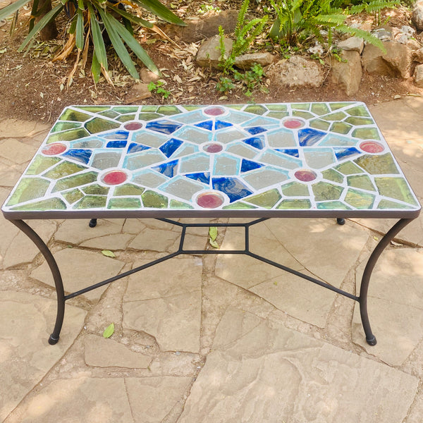 Dalle de Verre coffee table ~ 100 x 60cm rectangle, 50cm high