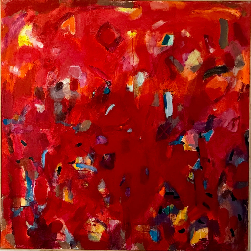 Painting - Mary Collis 'Lifting the Day' - oil on canvas - 128cm x 128cm