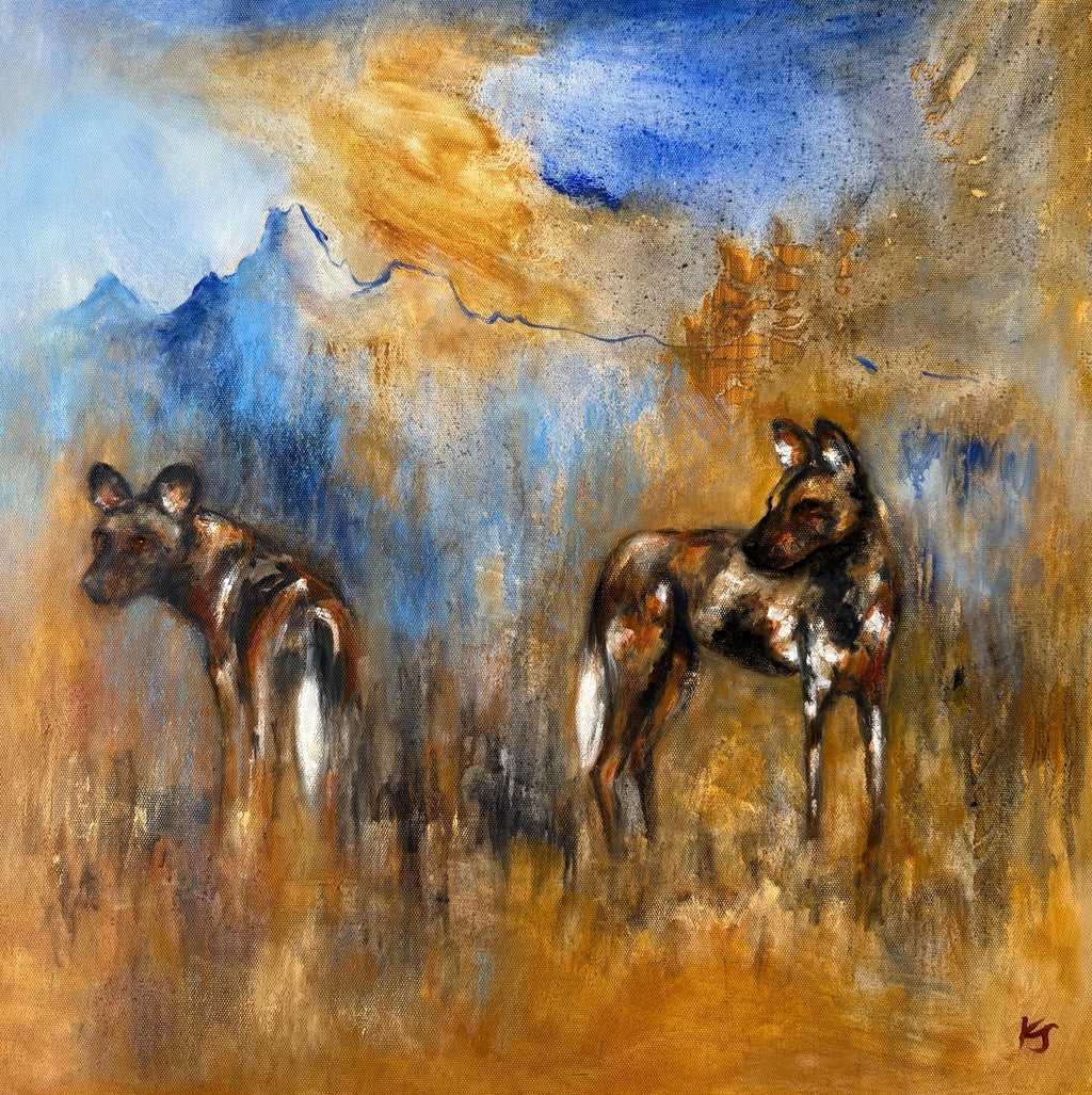 Painting - Katie Simpson ‘Under an Ultramarine Sky’ - oil on canvas, unframed - 50cm x 50cm 2026