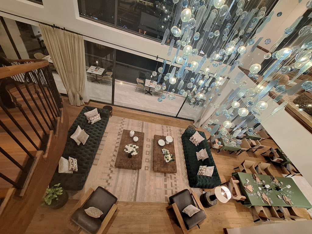 Chandelier 'Sky Villa' hanging cluster
