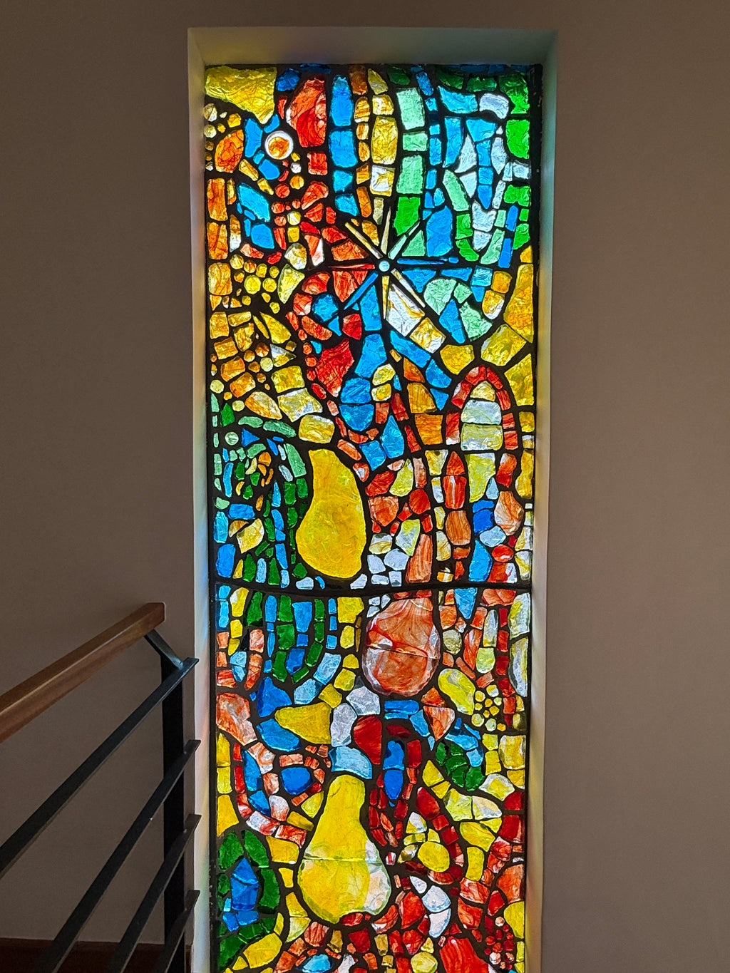 Dalle de Verre 'Maira’ ~ staircase windows