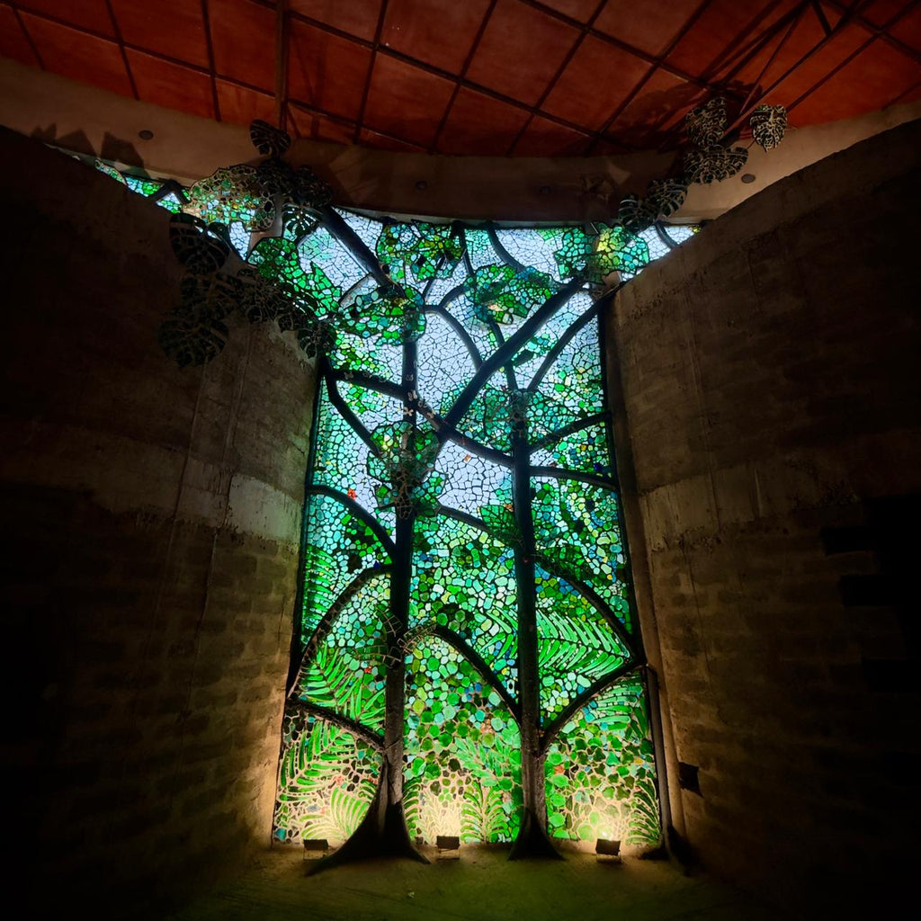 Dalle de Verre 'Gombe' panel ~ 140 sq m