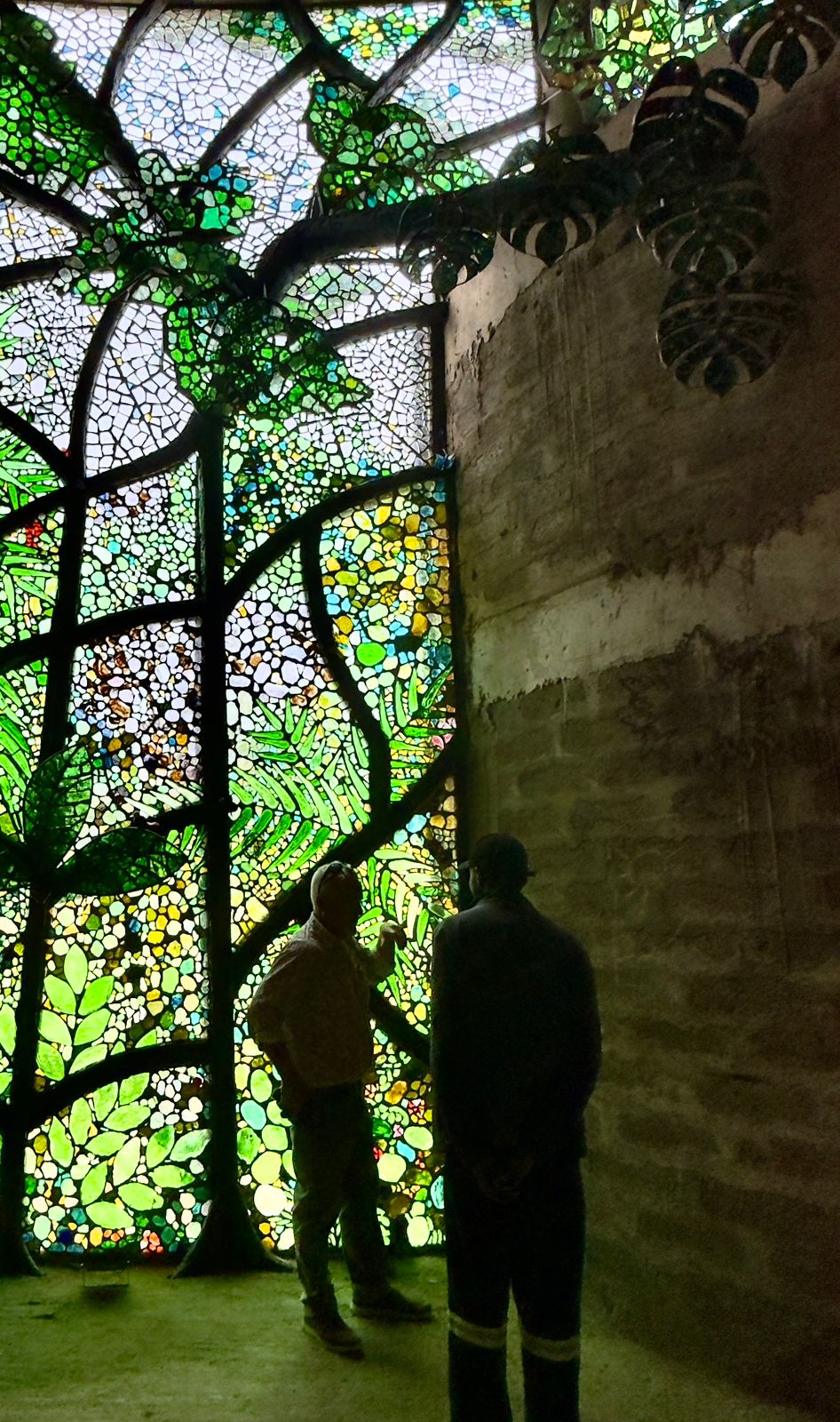 Dalle de Verre 'Gombe' panel ~ 140 sq m