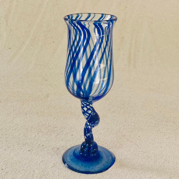 Blown glass - goblet (tall wine twist stem)