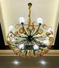 Chandelier 'Kitengela Classic' 1.2m dia, 8 light cups, red rim flowers