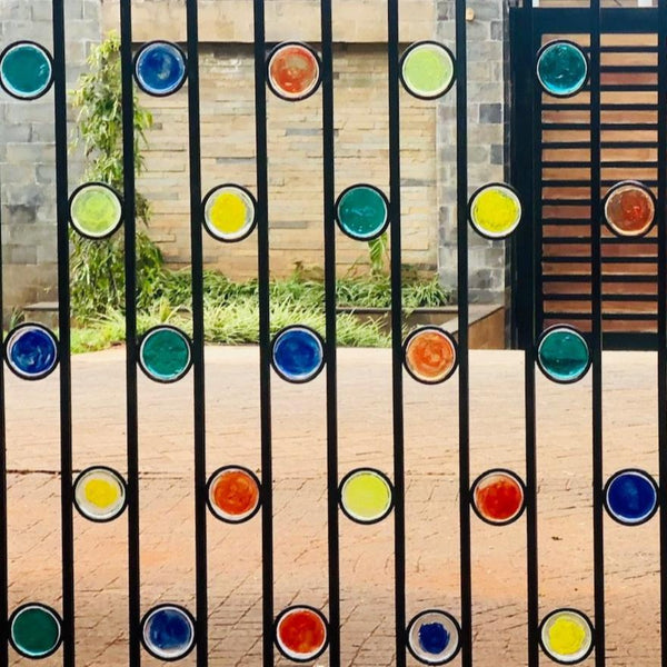 Funky Fencing gate 'Gobstopper' ~ 2 x 3.5m