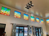 Dalle de Verre 'Hawaii' 18 panels ~ 1.2m square