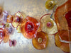 Wall art 'Aubergine & Tangerine' ~ 0.8 x 6m