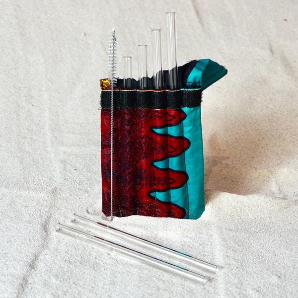 Glass straws - 6 in pouch