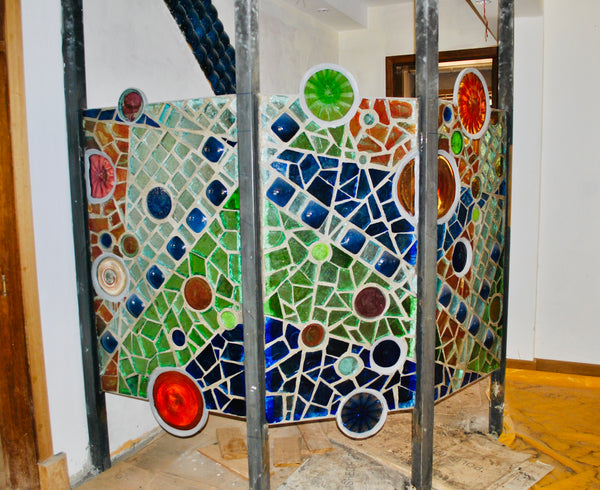Dalle de Verre 'Pop' screen ~ 0.8 x 2m
