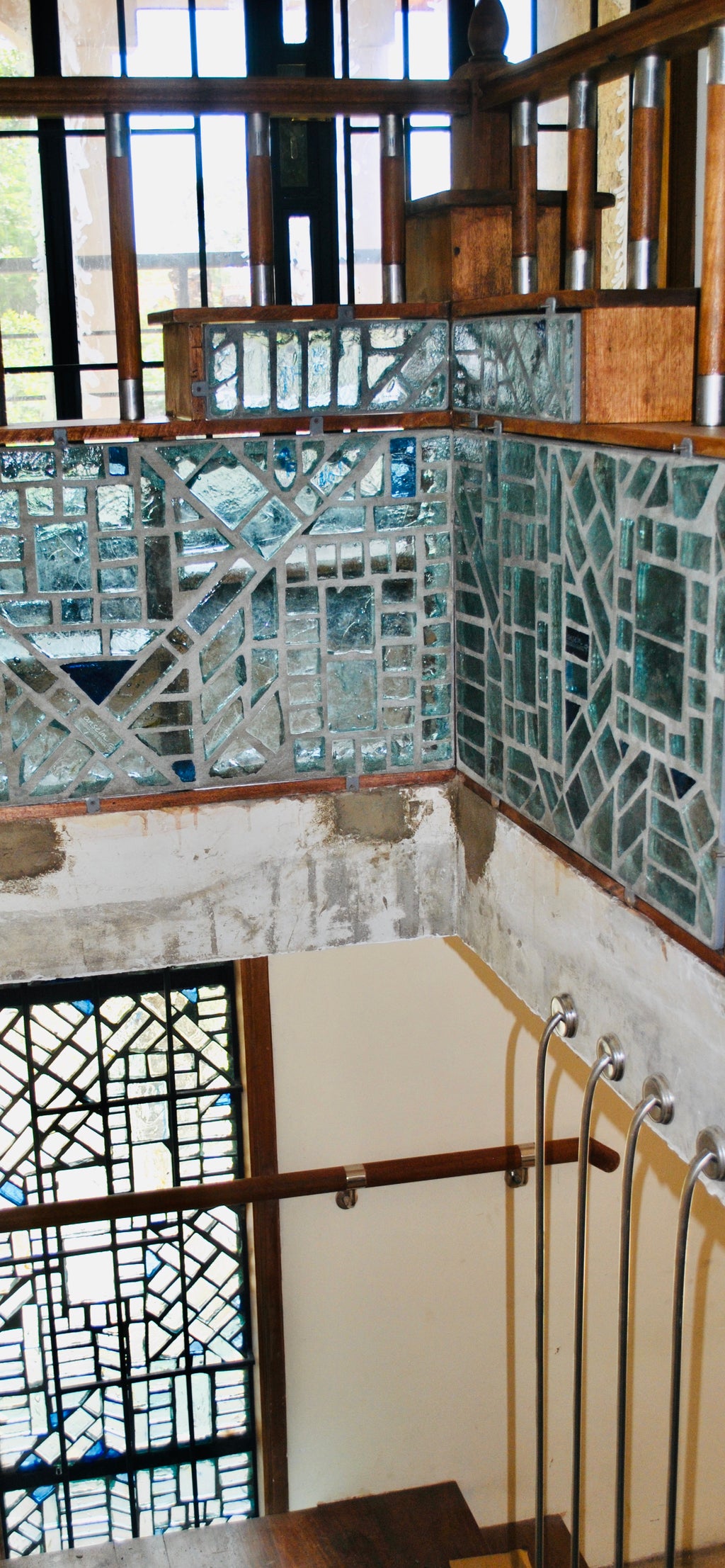 Dalle de Verre 'FLW' panel ~ 1.6 x 0.8m