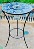 Dalle de Verre bar table with blown insert ~ 70cm diameter, 100cm high