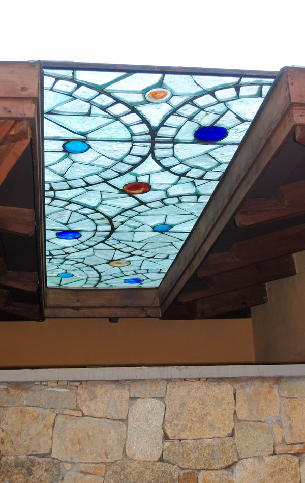 Dalle de Verre skylight 'Kihingo' panel 1.2m x 0.7m