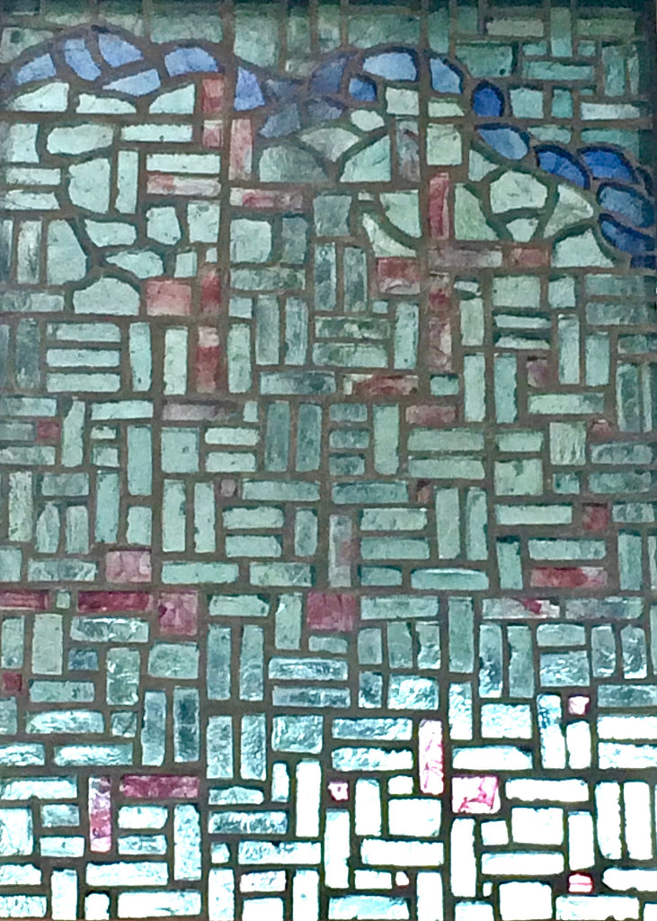 Dalle de Verre 'Pink Sky' 2 panels ~ 1.2 x 1m