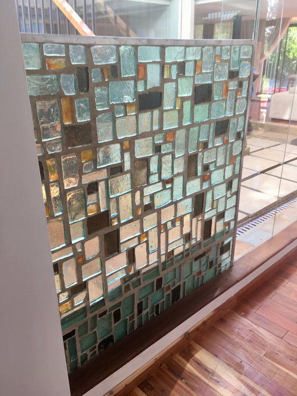 Dalle de verre screen 'Neo' 2 panels ~ 1m square