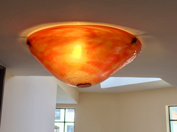 Chandelier 'Red Bowl' 0.5m dia, ceiling pendant