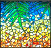 Dalle de Verre 'Hawaii' 18 panels ~ 1.2m square