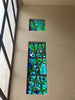 Dalle de Verre 'Bamblue' panels ~ 4 x 1m