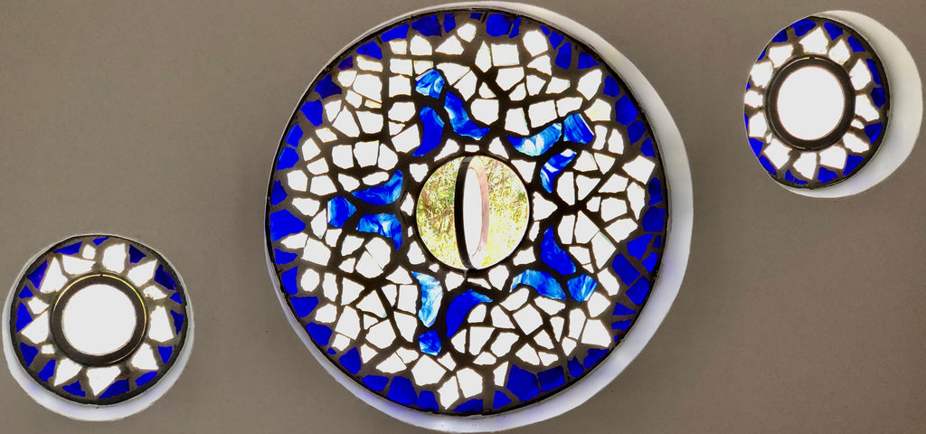 Dalle de Verre 'Soap House' panels ~ 1.2m dia