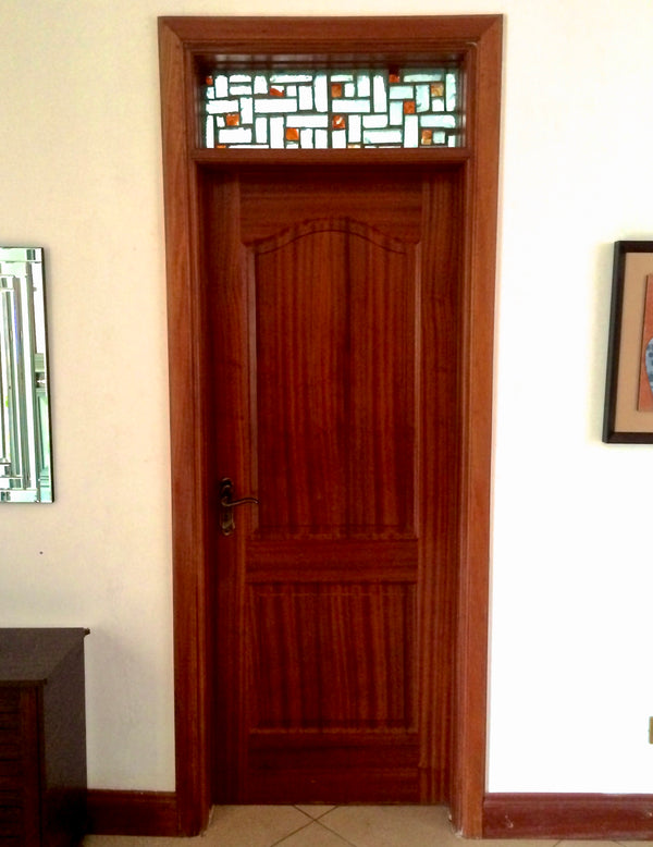 Dalle de Verre ‘Crossblock’ door accent