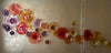 Wall art 'Aubergine & Tangerine' ~ 0.8 x 6m