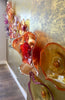 Wall art 'Aubergine & Tangerine' ~ 0.8 x 6m