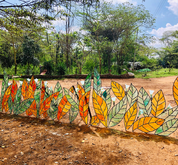 Funky Fencing screen 'Calla & Leaves' ~ 1m x 5m