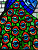 Dalle de Verre 'Peacock' panel ~ 1.8 x 0.8m