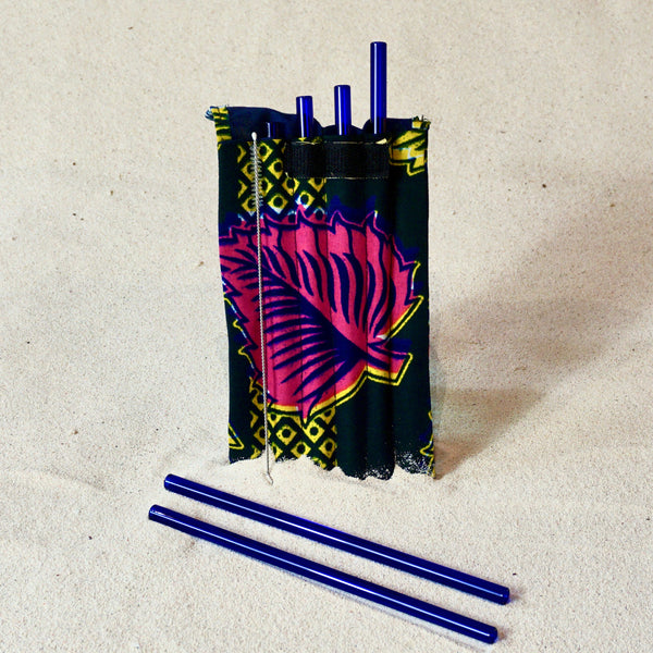 Glass straws - 6 in pouch