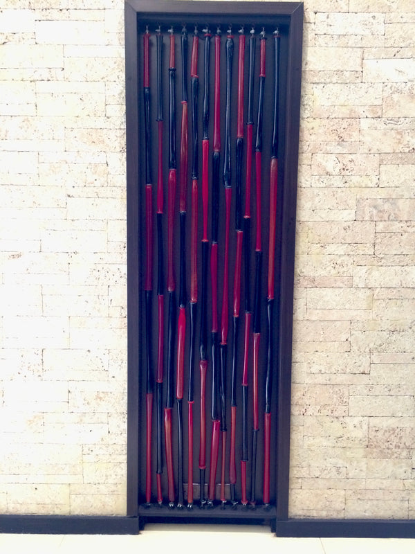 Bead curtain 'Tubular Bells' 3 x 2m x 0.8m