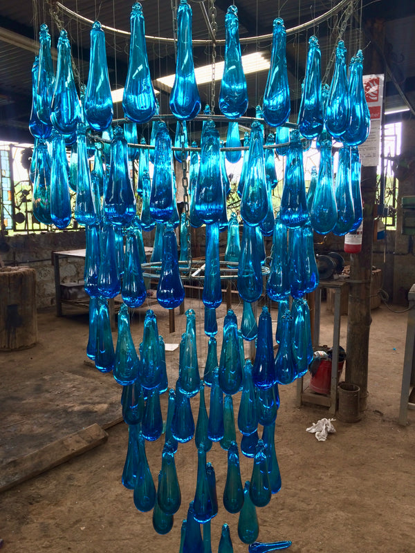 Chandelier 'Turquoise Drops' 2m x 0.8m