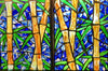 Dalle de Verre 'Bamboo' 6 sets of 2 panels ~ 1.2 x 2m