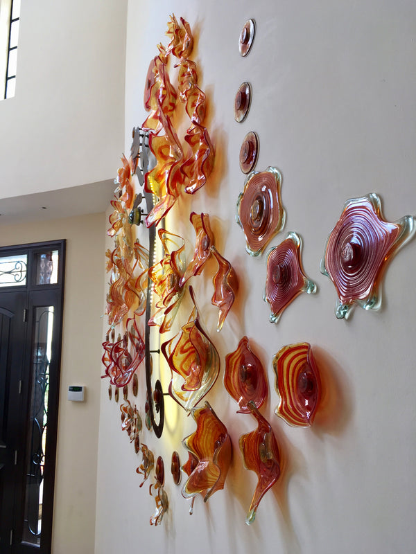 Wall art 'Ganesh in Flowers 1' 2m x 2.5m