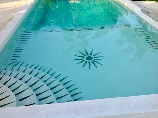 Dalle de Verre 'Palm' pool inserts