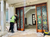 Dalle de Verre ‘Floramondo’ door accent
