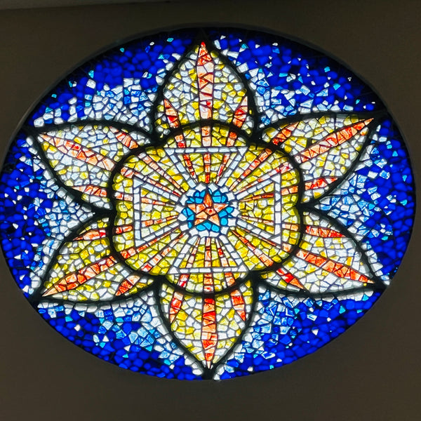 Dalle de Verre 'Rose Window' panel ~ 3.5m dia