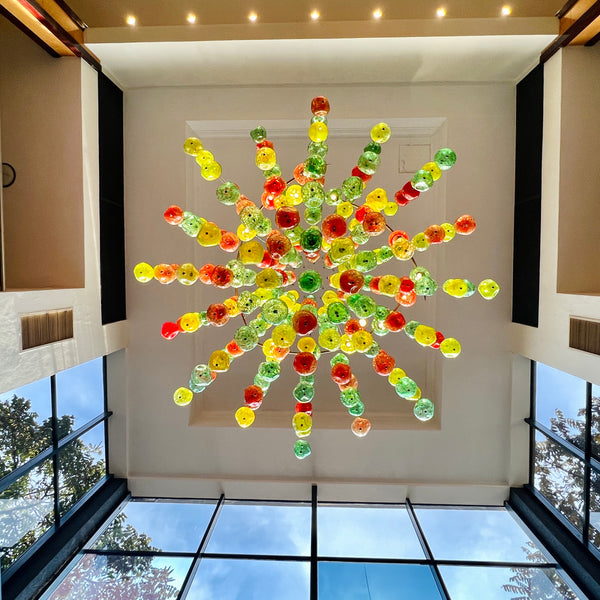 Chandelier 'Chromatic Cluster' hanging cluster