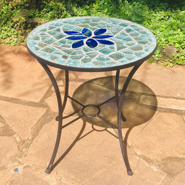 Dalle de Verre table ~ 70cm diameter, 77cm high