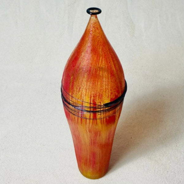 Blown glass - vase 'Bottle' by Marek Bartko